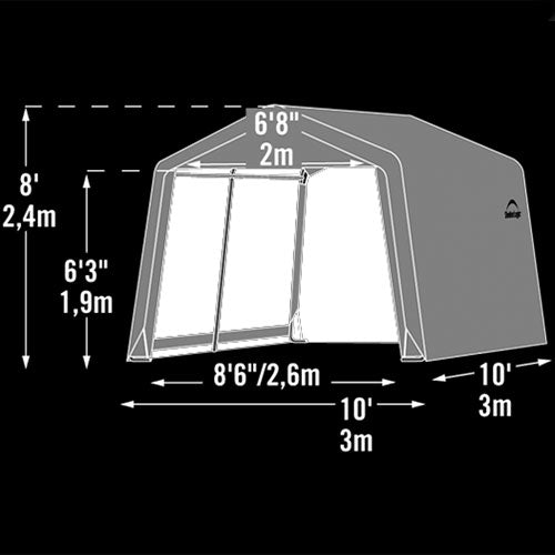 Original Förvaringstält Grå 9 kvm