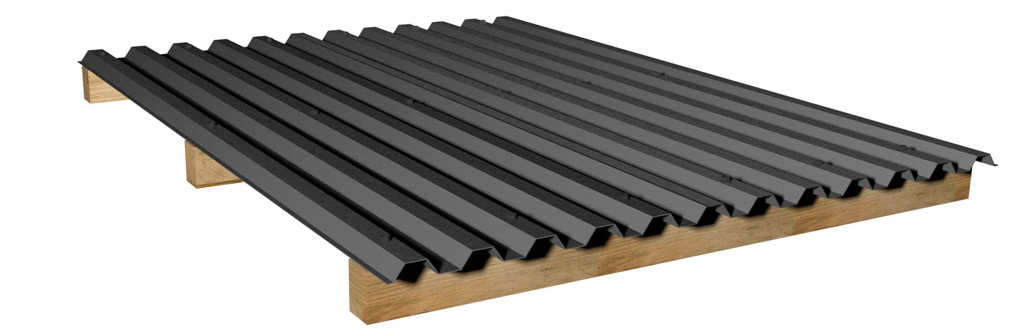 ReNew Korrugerad Plast 76/18 Svart L:3500 B:1040mm