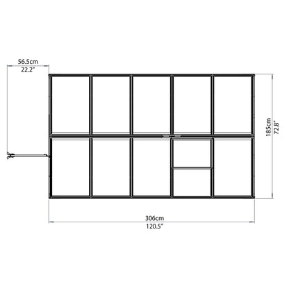 Mythos Växthus 5,7 kvm Silver