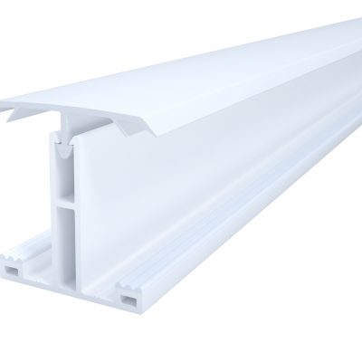 Profilunderdel Mitt Plasttak 50 mm Vit