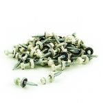 Skruv med Vinge Vit Korrugerad Plast 5,5x35 mm 50 st/fp