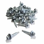 Skruv med Vinge Silver Korrugerad Plast 5,5x35 mm 50 st/fp