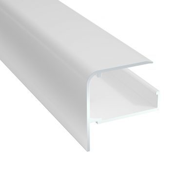 Framkantsprofil Plasttak 16 mm Vit Alu