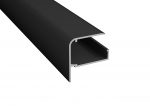 Framkantsprofil Plasttak 10 mm Svart Alu