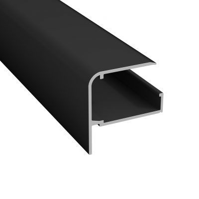 Framkantsprofil Plasttak 16 mm Svart Alu