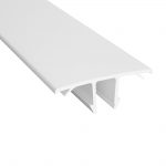 Profilöverdel Plasttak Täcklock 10/16/32 mm Vit L:3500 mm