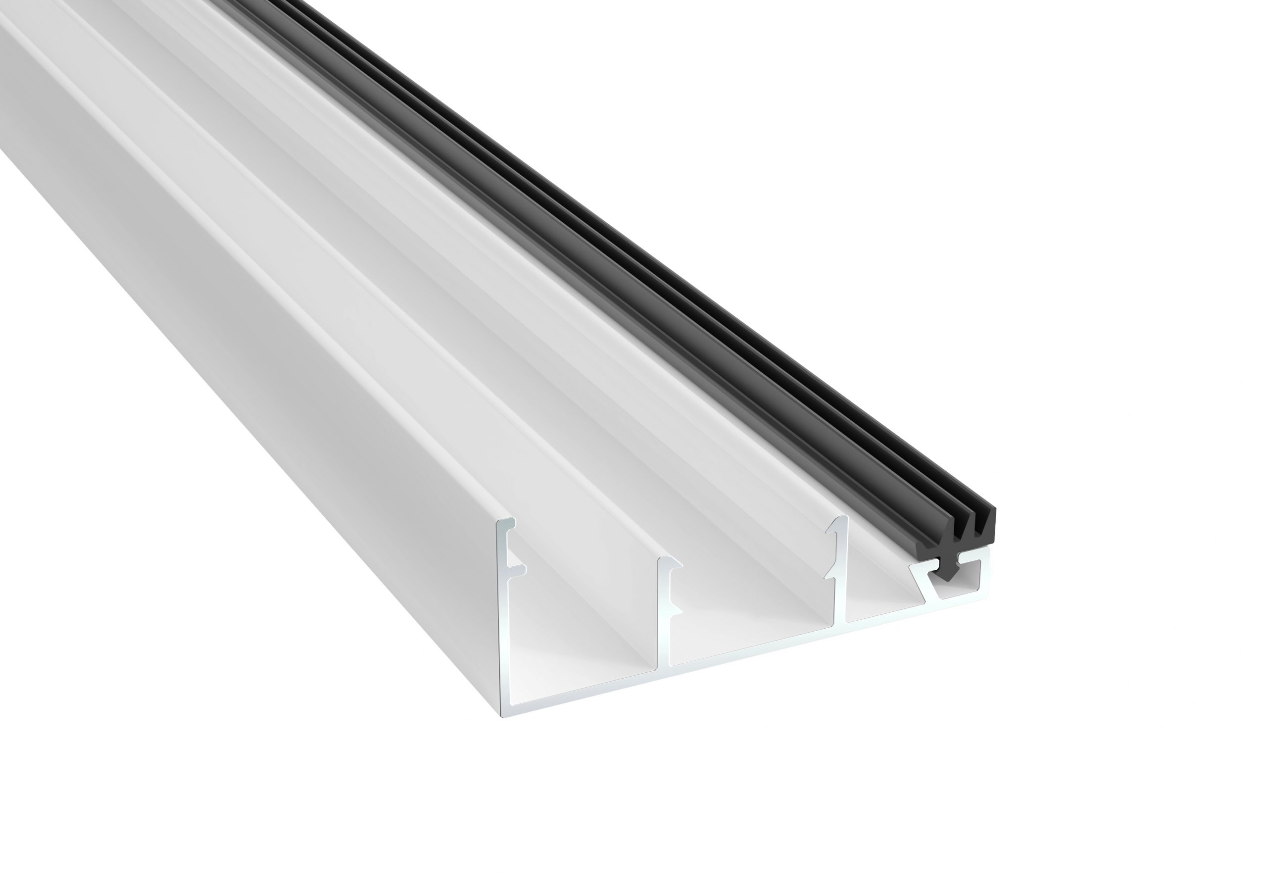 4375 Profilunderdel Plasttak 10 mm Kant Vit L:5000 mm - Bild 1