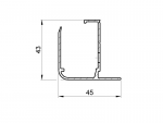 Framkantsprofil Plasttak 16 mm Svart Alu - Bild 3