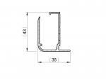 Framkantsprofil Plasttak 10 mm Vit - Bild 2