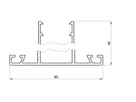 Profilunderdel Mitt Plasttak 32 mm Vit Alu - Bild 2