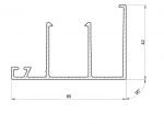Profilunderdel Kant Plasttak 32 mm Vit Alu - Bild 2