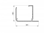 Framkantsprofil Plasttak 32 mm Vit - Bild 2