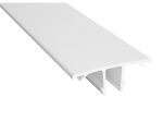 Profilöverdel Plasttak Täcklock 50 mm Vit
