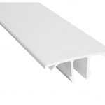 Profilöverdel Plasttak Täcklock 50 mm Vit