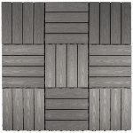 Woodlon Golvplattor Träkomposit Light Grey 4-pack 300x300x22,2 mm - Bild 2
