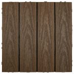 Woodlon Golvplattor Träkomposit Brown 4-pack 300x300x22,2 mm