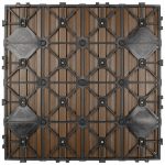 Woodlon Golvplattor Träkomposit Brown 4-pack 300x300x22,2 mm - Bild 3