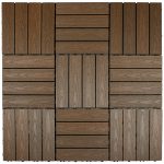 Woodlon Golvplattor Träkomposit Brown 4-pack 300x300x22,2 mm - Bild 2