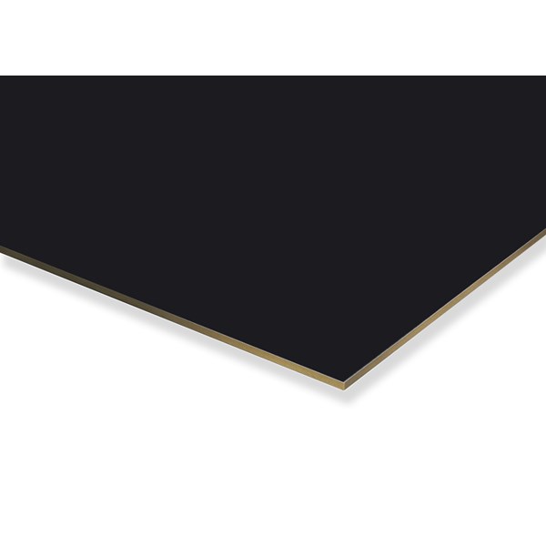 3128 Högtryckslaminat Fasadskiva Svart 0080 NT Fundermax 2800 x 1300 x 6mm - Bild 1